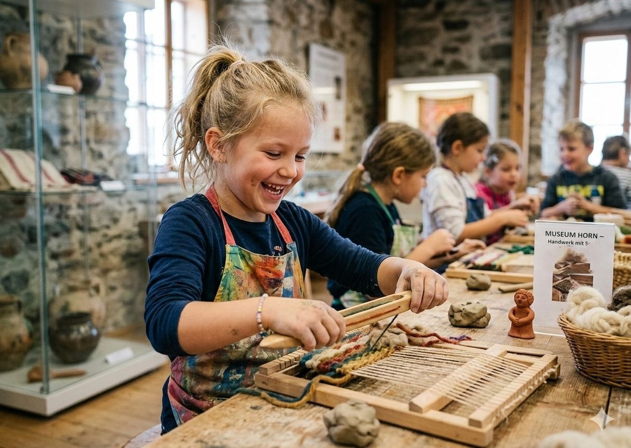 Urgeschichte-Workshop im Museum Horn (KI-optimiert) (© Museum Horn)